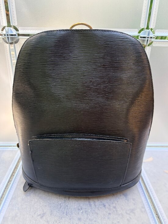 Vintage Louis Vuitton Epi Leather Backpack Bag – Black & Gold Hardware